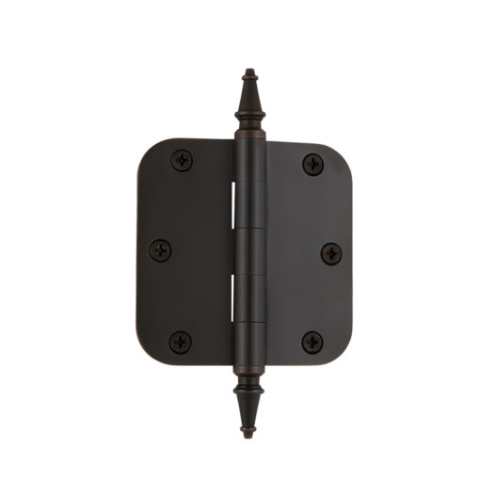 Grandeur 812197 3.5" Steeple Tip Hinge with 5/8" Radius Corners Timeless Bronze