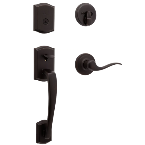 Kwikset 818PTH Prescott Complete Handleset Venetian Bronze (11P)