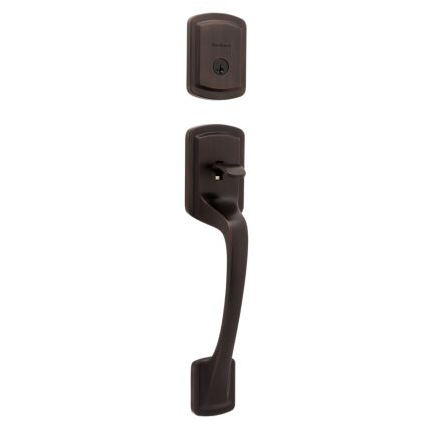 Kwikset Signature Series 818PGH Prague Handleset with interior trim Venetian Bronze (11P)