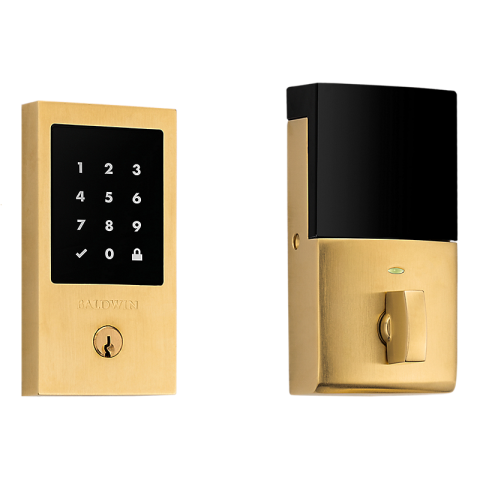 Baldwin Estate 8225.044 Minneapolis Touchscreen Electronic Deadbolt Lifetime Satin Brass