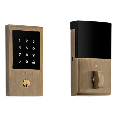 Baldwin Estate 8225.050 Minneapolis Touchscreen Electronic Deadbolt Satin Brass & Black