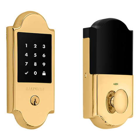 Baldwin Estate 8235003ZW Z-Wave Boulder Touchscreen Deadbolt Lifetime Polished Brass