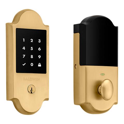 Baldwin Estate 8235033ZW Z-Wave Boulder Touchscreen Deadbolt Vintage Brass