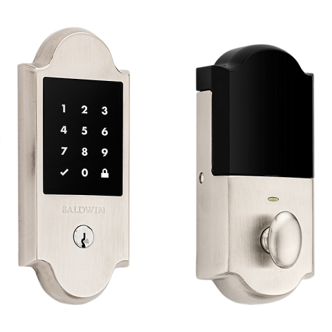 Baldwin Estate 8235056ZW Z-Wave Boulder Touchscreen Deadbolt Lifetime Satin Nickel