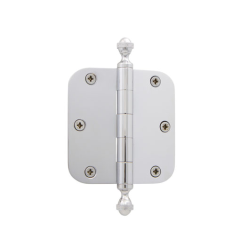 Grandeur 824305 Acorn Tip 3.5" Radius Corner Hinge Bright Chrome