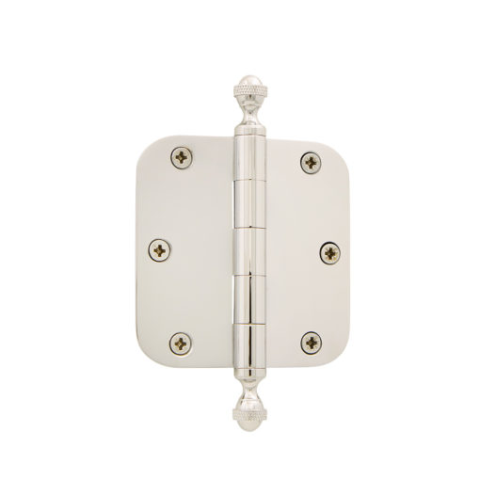 Grandeur 824310 Acorn Tip 3.5" Radius Corner Hinge Polished Nickel