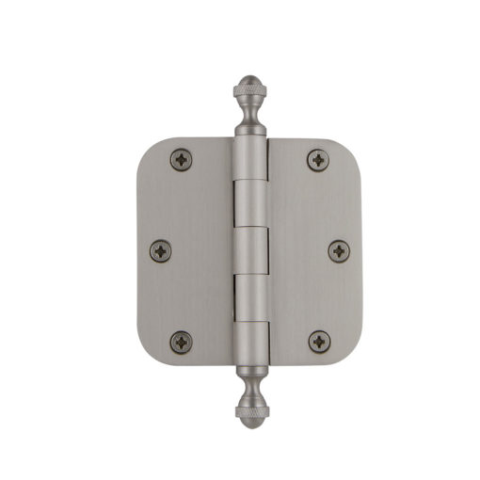 Grandeur 832857 Acorn Tip 3.5" Radius Corner Hinge Satin Nickel