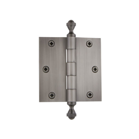 Grandeur 833050 3.5" Acorn Tip Hinge with Square Corners Antique Pewter