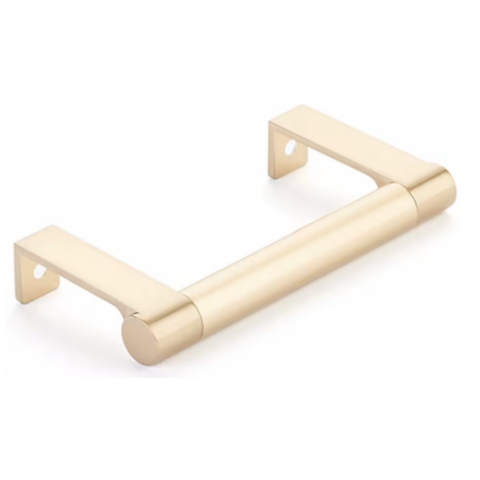 Emtek Select 84080.EDGR.KN Knurled Cabinet Edge Pull Satin Brass (US4)