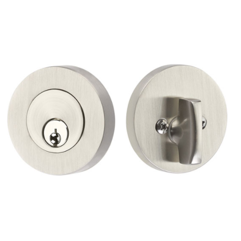 Emtek 8423.us15 Modern Disc Single Cylinder Deadbolt Satin Nickel