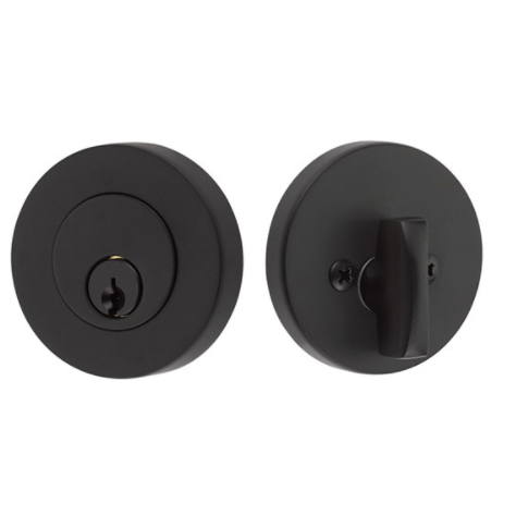 Emtek 8423.us19 Modern Disc Single Cylinder Deadbolt Flat Black