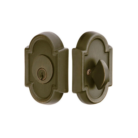 Emtek 8472 #11 Style Single Cylinder Deadbolt Medium Bronze (MB)