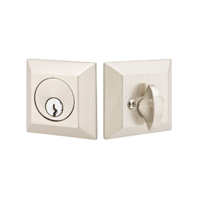 Emtek 8478 Quincy Style Single Cylinder Deadbolt in Satin Nickel