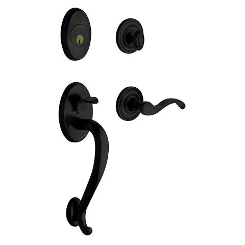 Baldwin Estate 85315 Logan Handleset satin black (190)