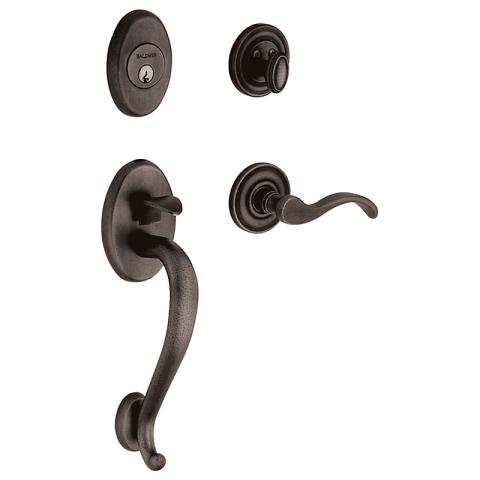 Baldwin Estate 85315 Logan Handleset distressed oil rubbed bronze