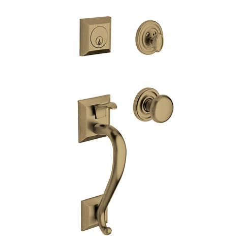 Baldwin Estate 85320 Madison Handleset Satin Brass & Black (050)