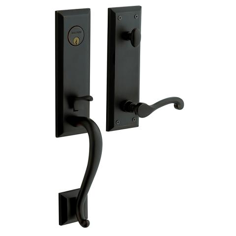 Baldwin Estate 85355 Stonegate Handleset Satin Black (190)