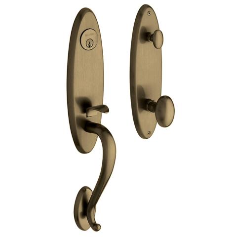 Baldwin Estate 85360 Blakely Handleset Satin Brass & Black (050)