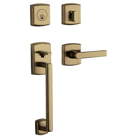 Baldwin Estate 85386 Soho Handleset Satin Brass & Black (050)