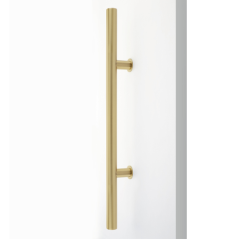 Emtek 86193 24" Round Long Door Pull Satin Brass (US4)