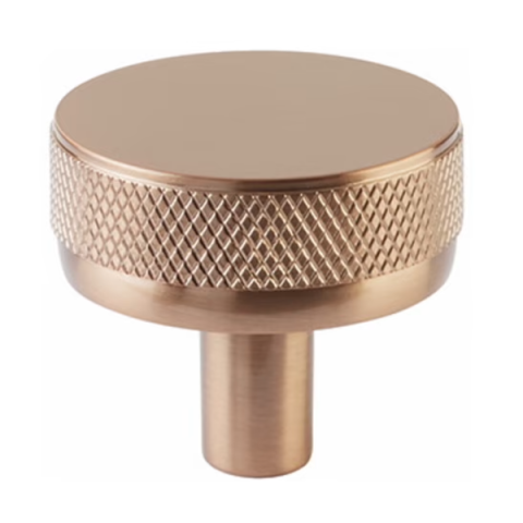 Emtek Select 86655.CCK.KNK Knurled Cabinet Knob with Conical Stem Satin Copper (SCU)