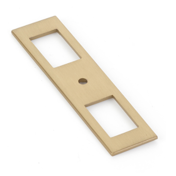 Emtek 86921 Modern Cabinet Knob Backplate Satin Brass