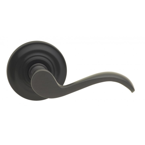 Omnia 895TD-10B Wave Door Lever Set with Traditional Rose