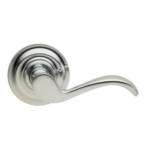 Omnia 895TD-26 Wave Door Lever Set with Traditional Rose