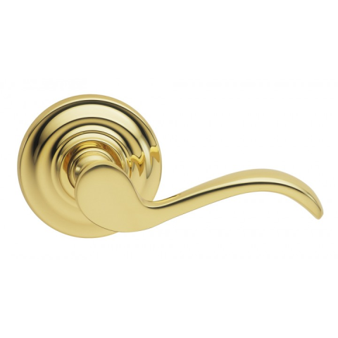 Omnia 895TD-3 Wave Door Lever Set with Traditional Rose