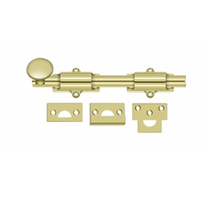 Deltana 8SB 8" Solid Brass Heavy Duty Surface Bolt Polished Brass (U3)