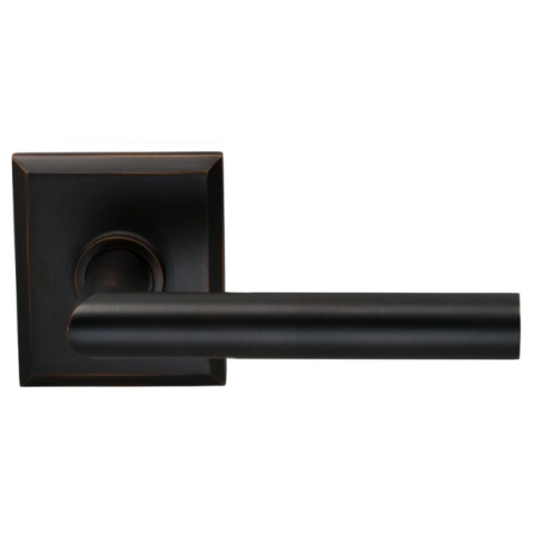 Omnia 912RT Modern Door Lever Set with Rectangular Tuscan Bronze (TB)