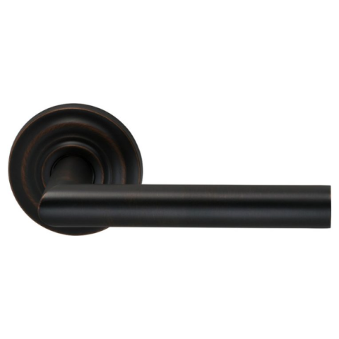 Omnia 912TD Modern Door Lever Set with Traditional Rose Tuscan Bronze (TB)