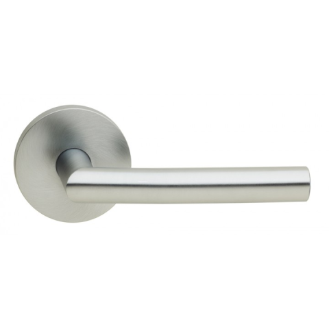 Omnia 912MD Modern Door Lever Set with Modern Rose