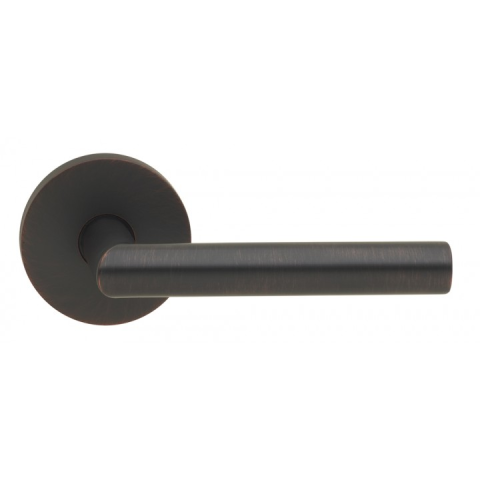 Omnia 912MD Modern Door Lever Set with Modern Rose