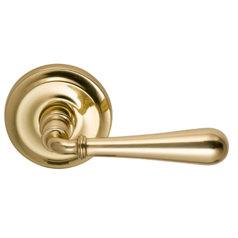 Omnia 918 Lever Latchset Polished Brass (US3)