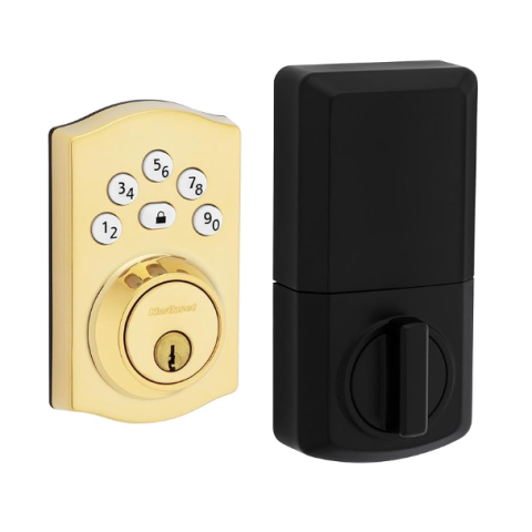 Kwikset 9240TRL Traditional Powerbolt  Touchpad Electronic Deadbolt Polished Brass