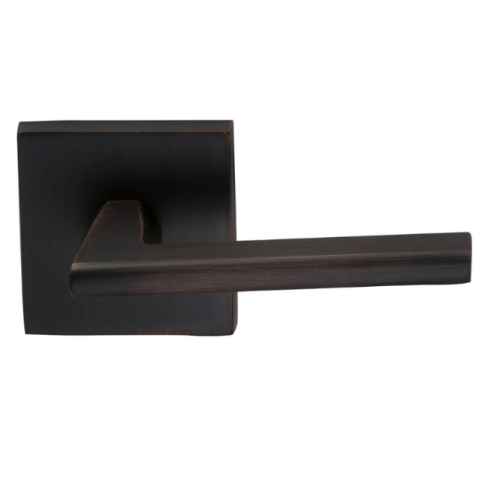 Omnia 925SQ-15 Contemporary Door Lever Set with Square Rose Tuscan Bronze (TB)