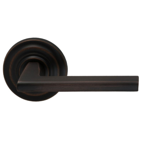 Omnia 925TD Contemporary Door Lever Set with Traditional Rose Tuscan Bronze (TB)