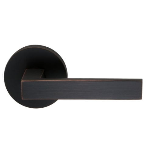 Omnia 930MD Square Door Lever Set with Modern Rose Tuscan Bronze (TB)