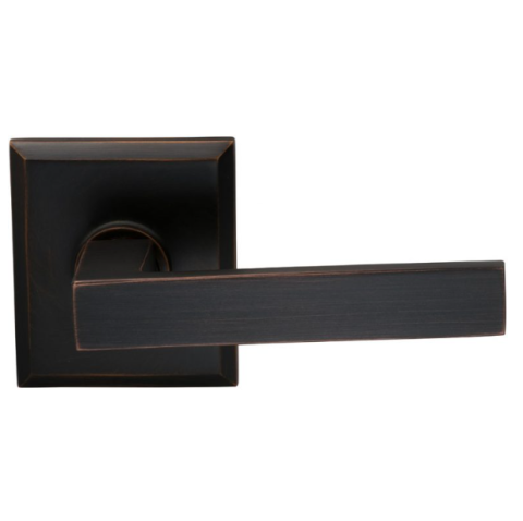 Omnia 930RT Square Door Lever Set with Rectangular Rose Tuscan Bronze (TB)