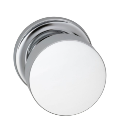 Omnia 935TD Modern Door Knob Set with Traditional Rose Polished Chrome (US26)