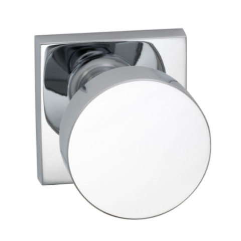 Omnia 935SQ Modern Door Knob Set with Square Rose Polished Chrome (US26)