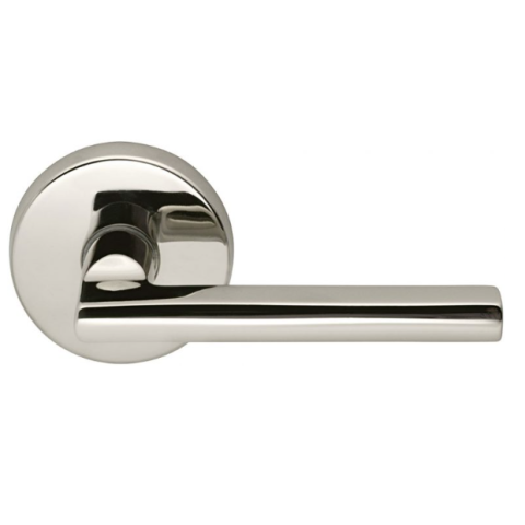 Omnia 943 Lever Latchset Polished Nickel (US14)