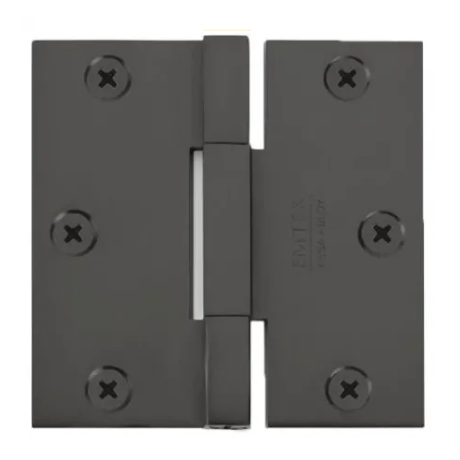 Emtek 96313 3.5" x 3.5" Solid Brass Square Barrel Heavy Duty Hinges (Pair) Oil Rubbed Bronze (US10B)