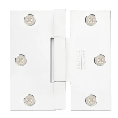 Emtek 96313 3.5" x 3.5" Solid Brass Square Barrel Heavy Duty Hinges (Pair) Polished Chrome (US26)