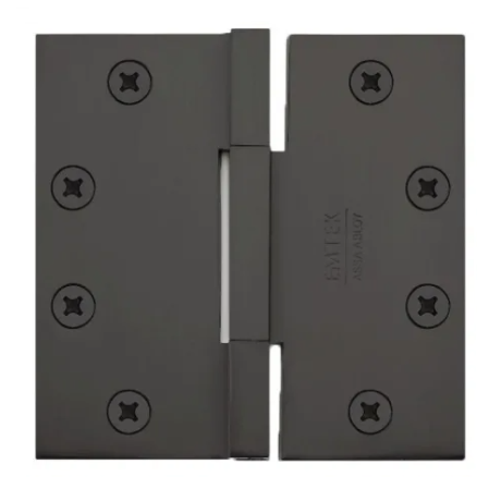 Emtek 96315 4.5" x 4.5" Solid Brass Square Barrel Heavy Duty Hinges (Pair) Oil Rubbed Bronze (US10B)