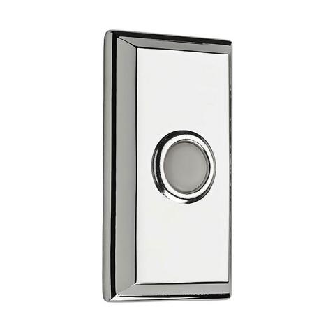 Baldwin 4860 Rectangular Bell Button Polished Chrome (260)