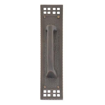 Brass Accents A05-P5351 Arts and Crafts Push Plate with Mission Pull