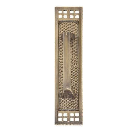 Brass Accents A05-P5351 Arts and Crafts Push Plate with Mission Pull