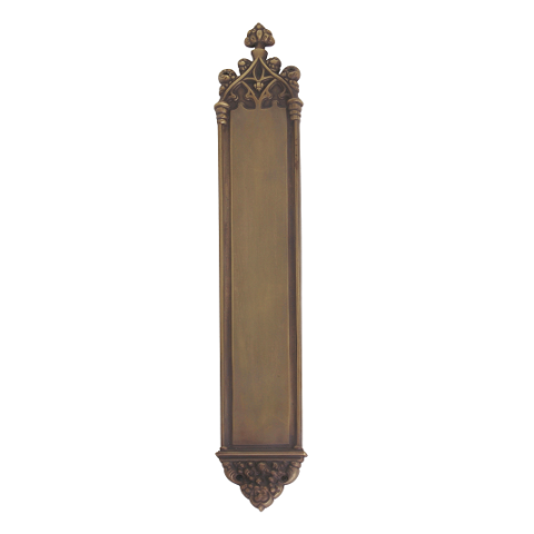 Brass Accents Renaissance Collection Gothic Push Plate